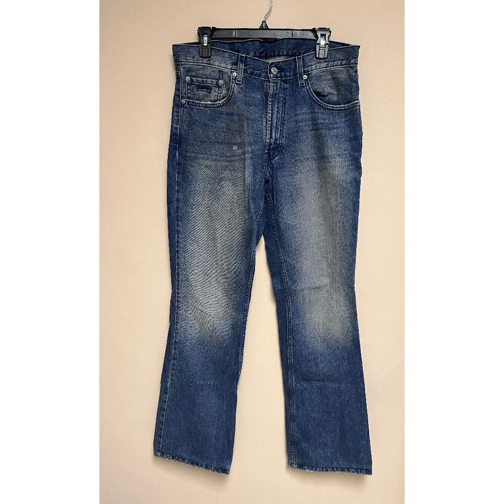 Levi's 517 Mens Bootcut Leg Utility Jeans Dark Wash Sz 34
